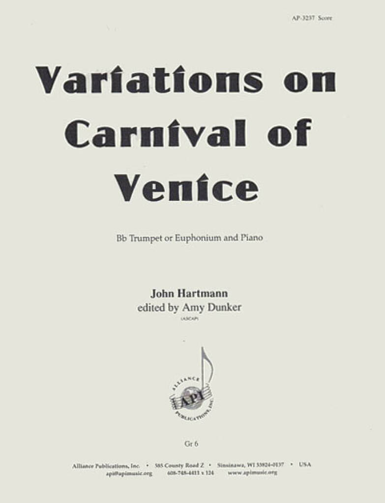 Variations On The Carnival Of Venice-trp - Pno